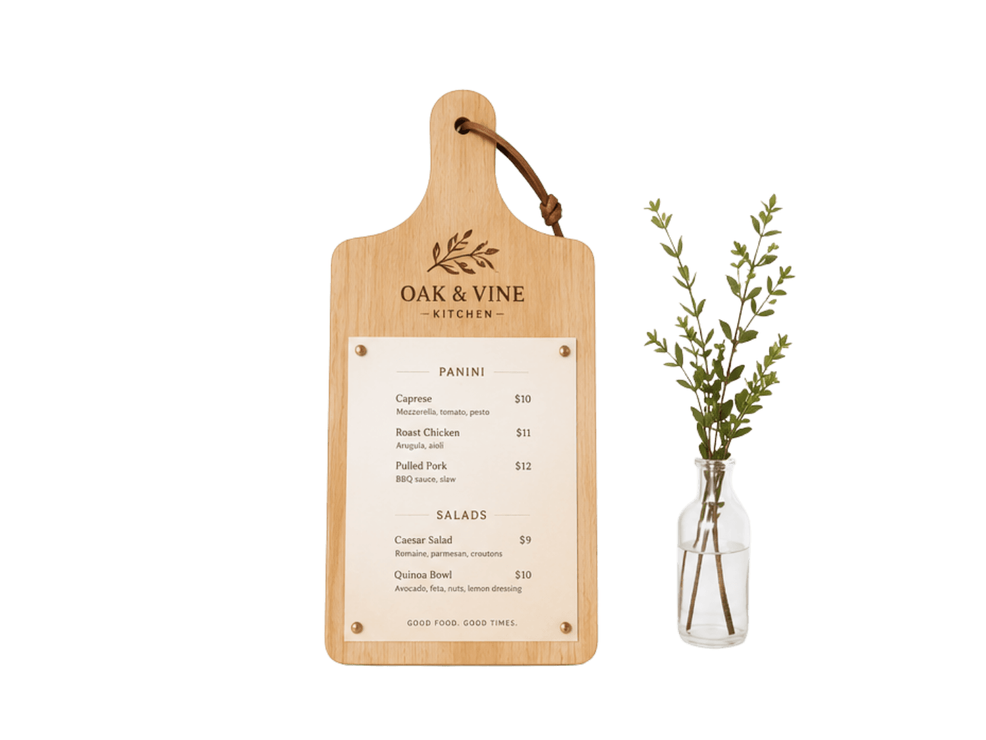 Custom Wooden Menu Boards