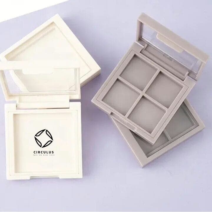 Empty 4-Color Eyeshadow Palette with Mirror