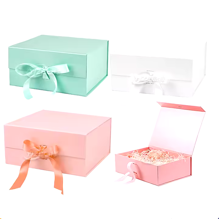 Magnetic Gift Box with Ribbon Tie
