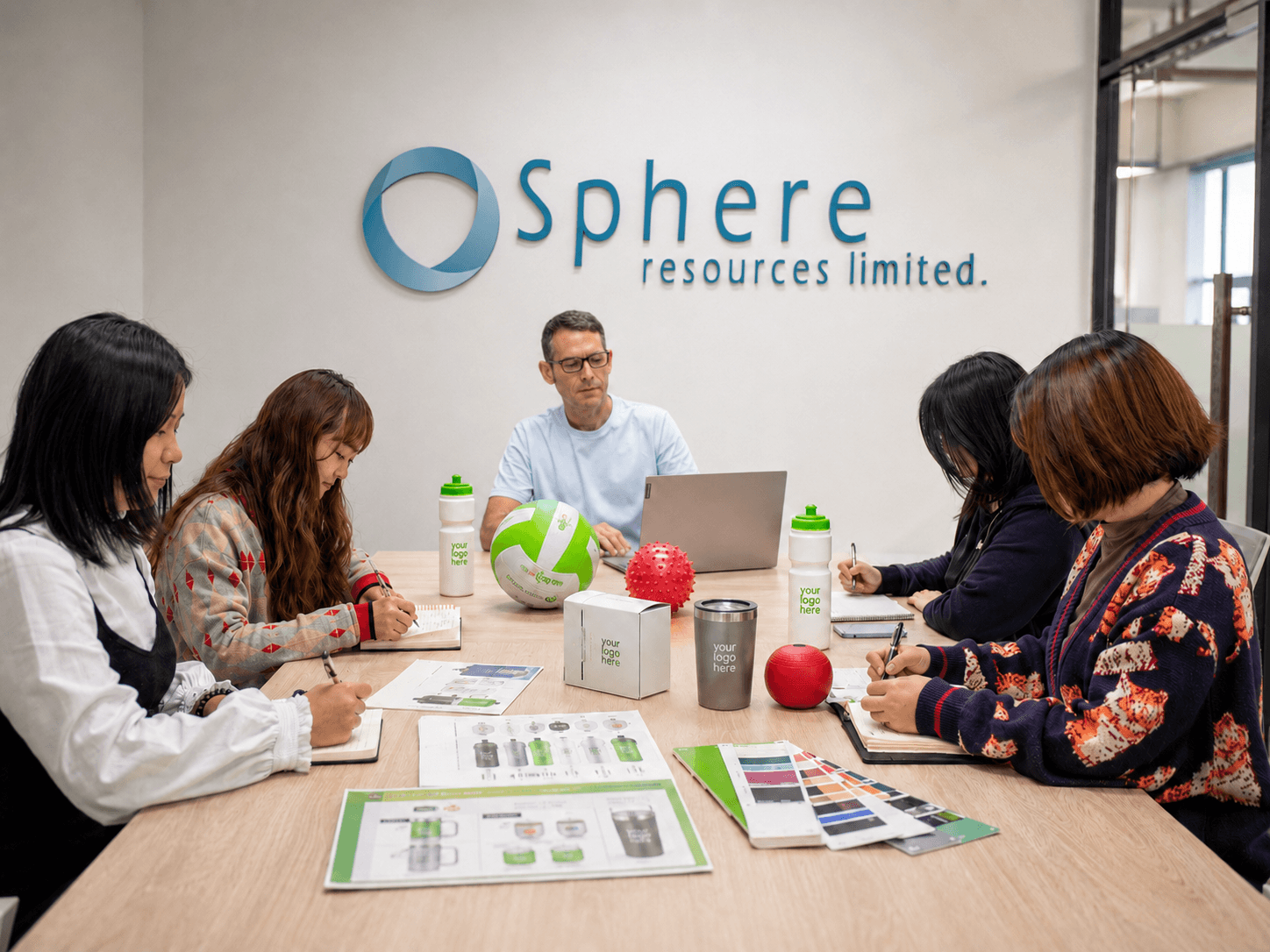 Sphere Resources team meeting with a client