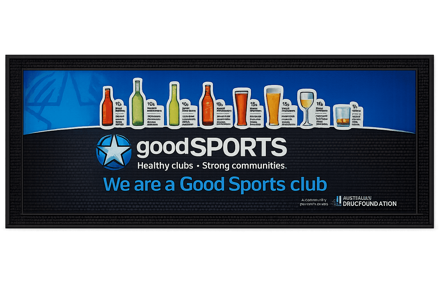 Custom Rubber Service Drinking Bar Mat,