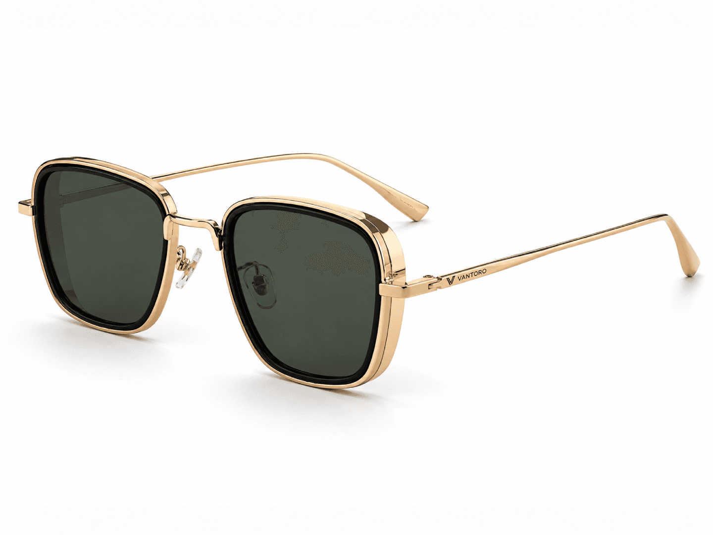Custom Rectangular Metal Frame Sunglasses