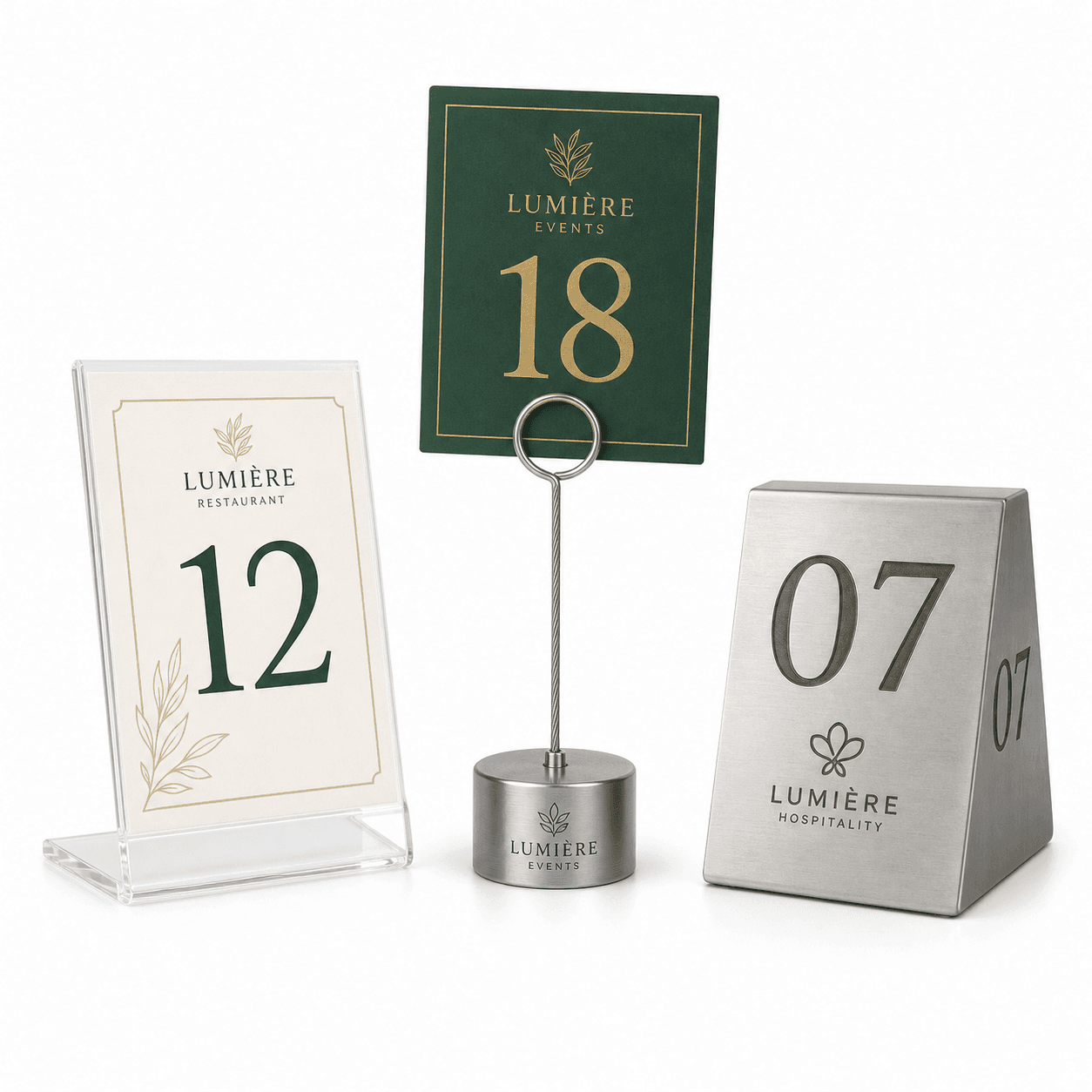 Custom Table Number Stands