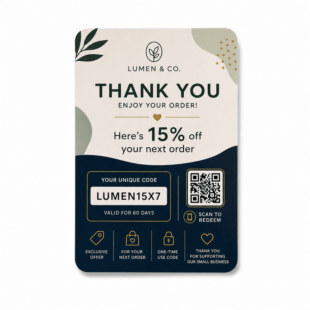 SPHERE-1477_Custom Discount & Bounce-Back Card
