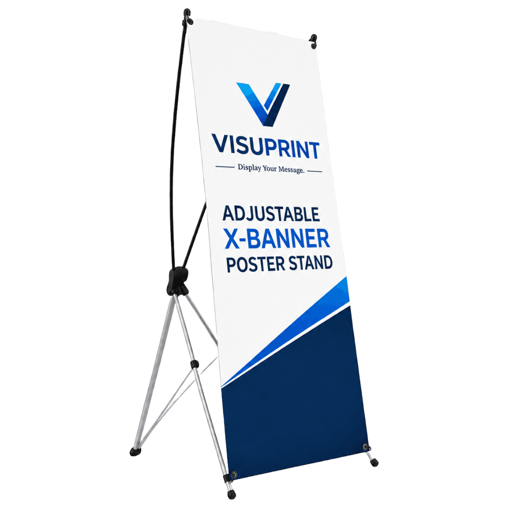 Adjustable X-Banner Poster Stand Front
