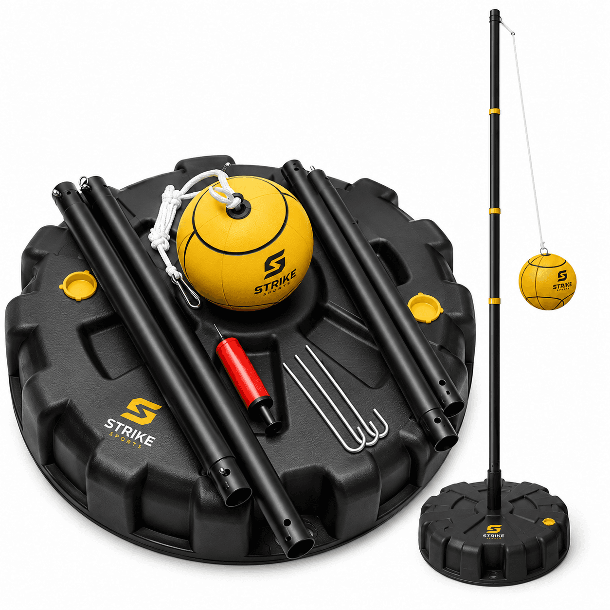 Portable Tetherball Set with Adjustable Pole