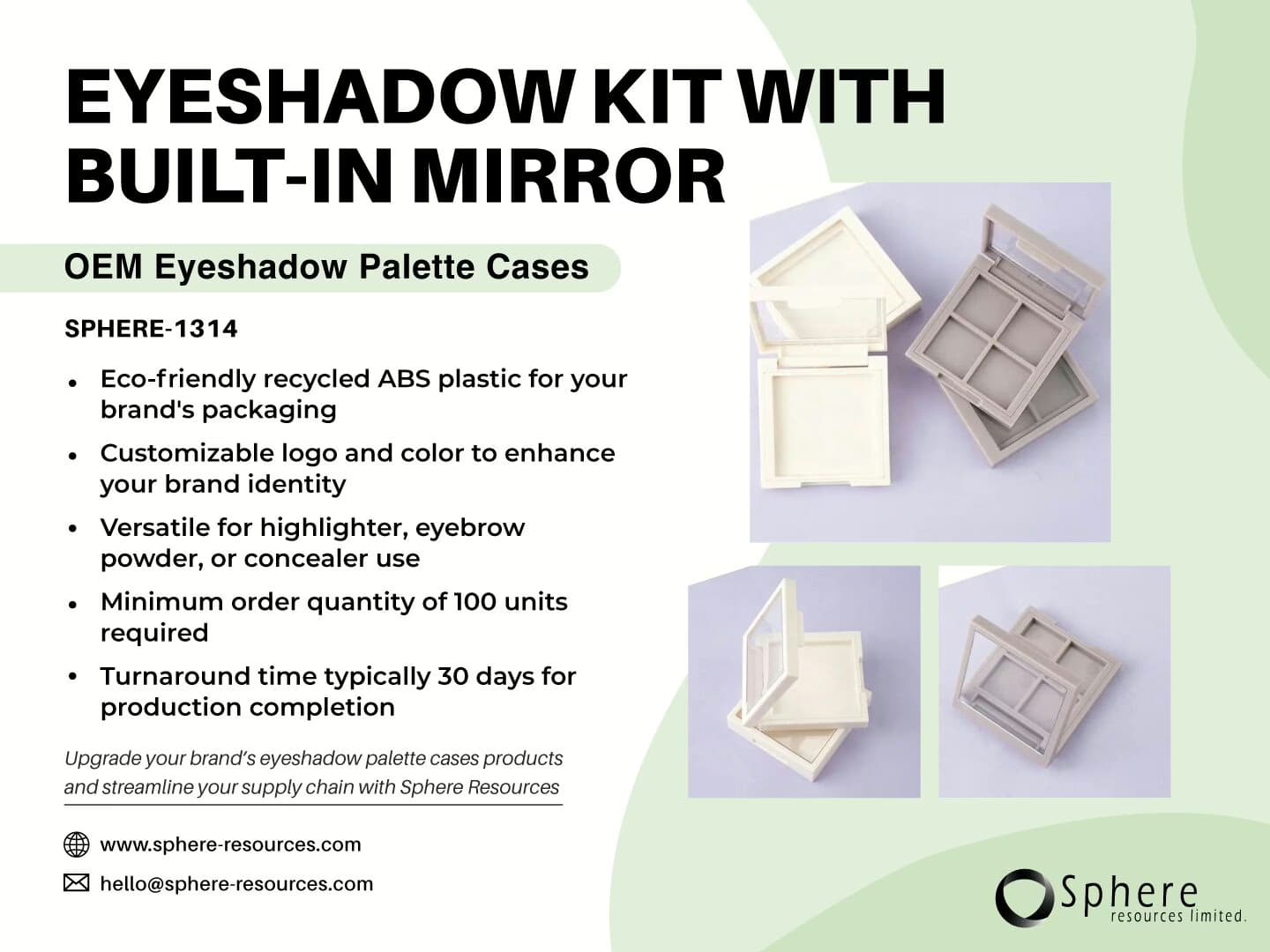Empty 4-Color Eyeshadow Palette with Mirror promotional graphic