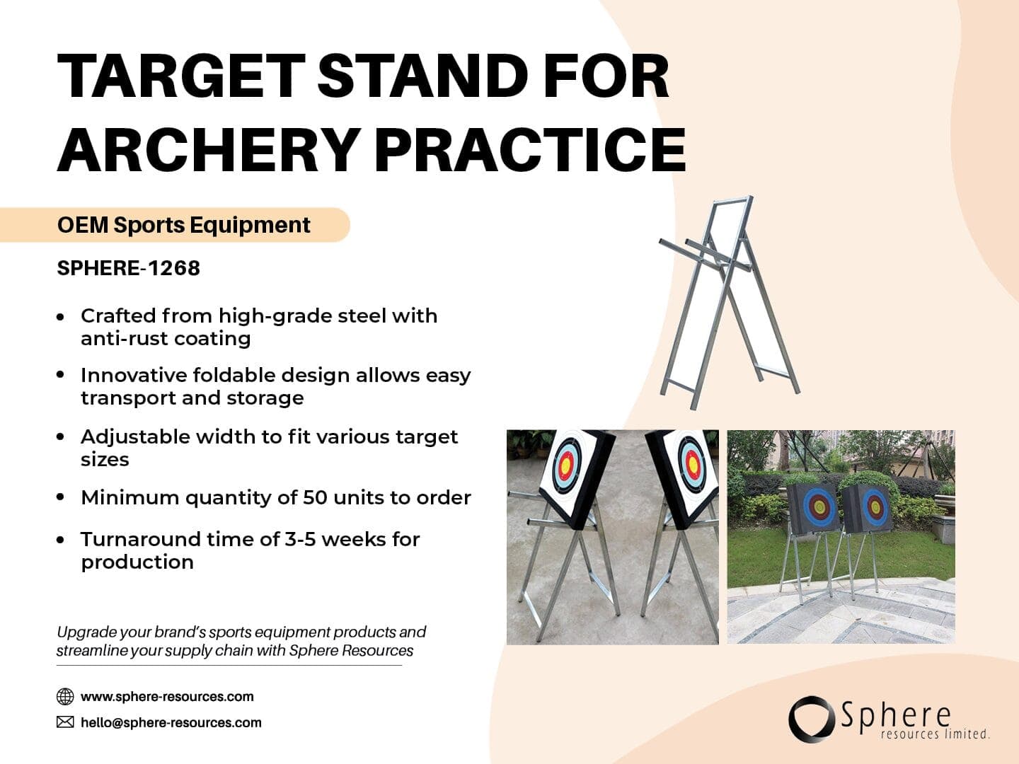 Foldable Archery Target Stand promotional graphic