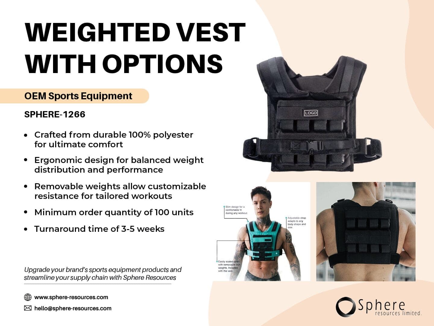 Adjustable Weighted Training Vest promotional graphic