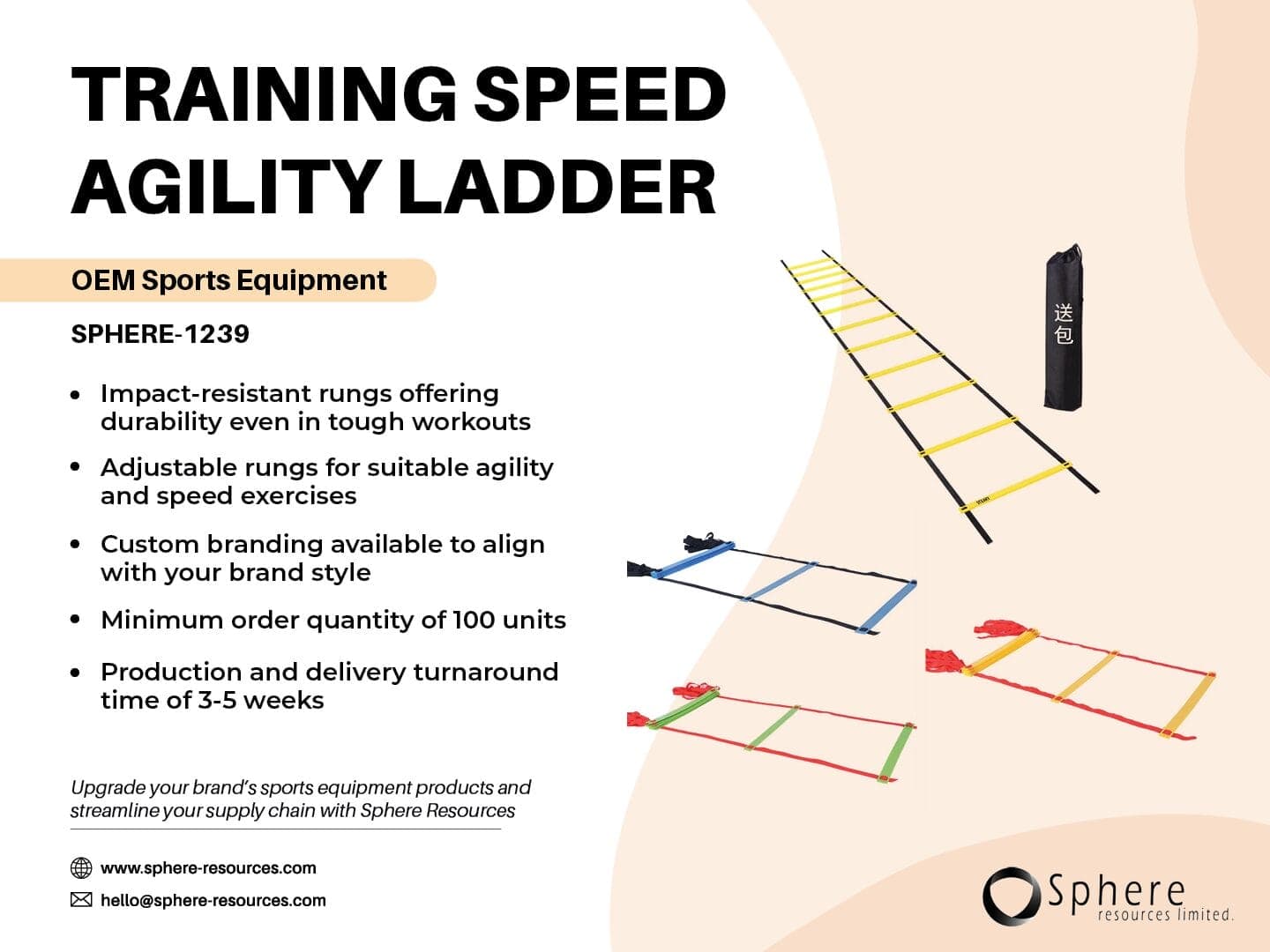 Custom 10-Meter Agility Ladder promotional graphic