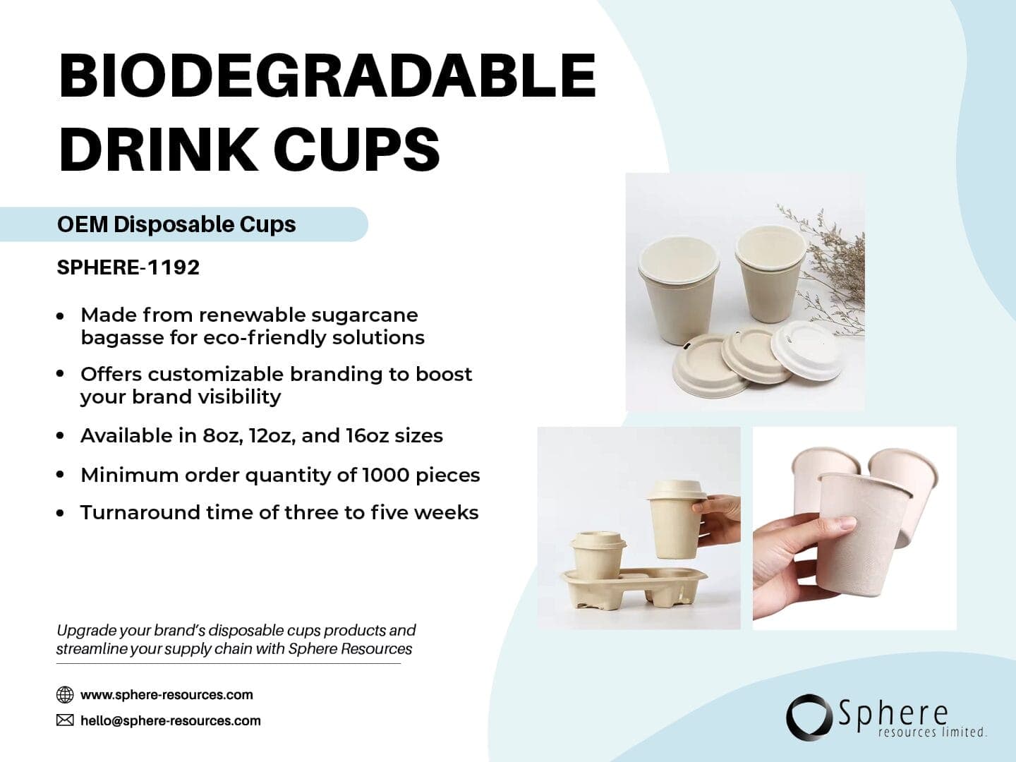 Biodegradable Single-Use Hot Beverage Cup promotional graphic