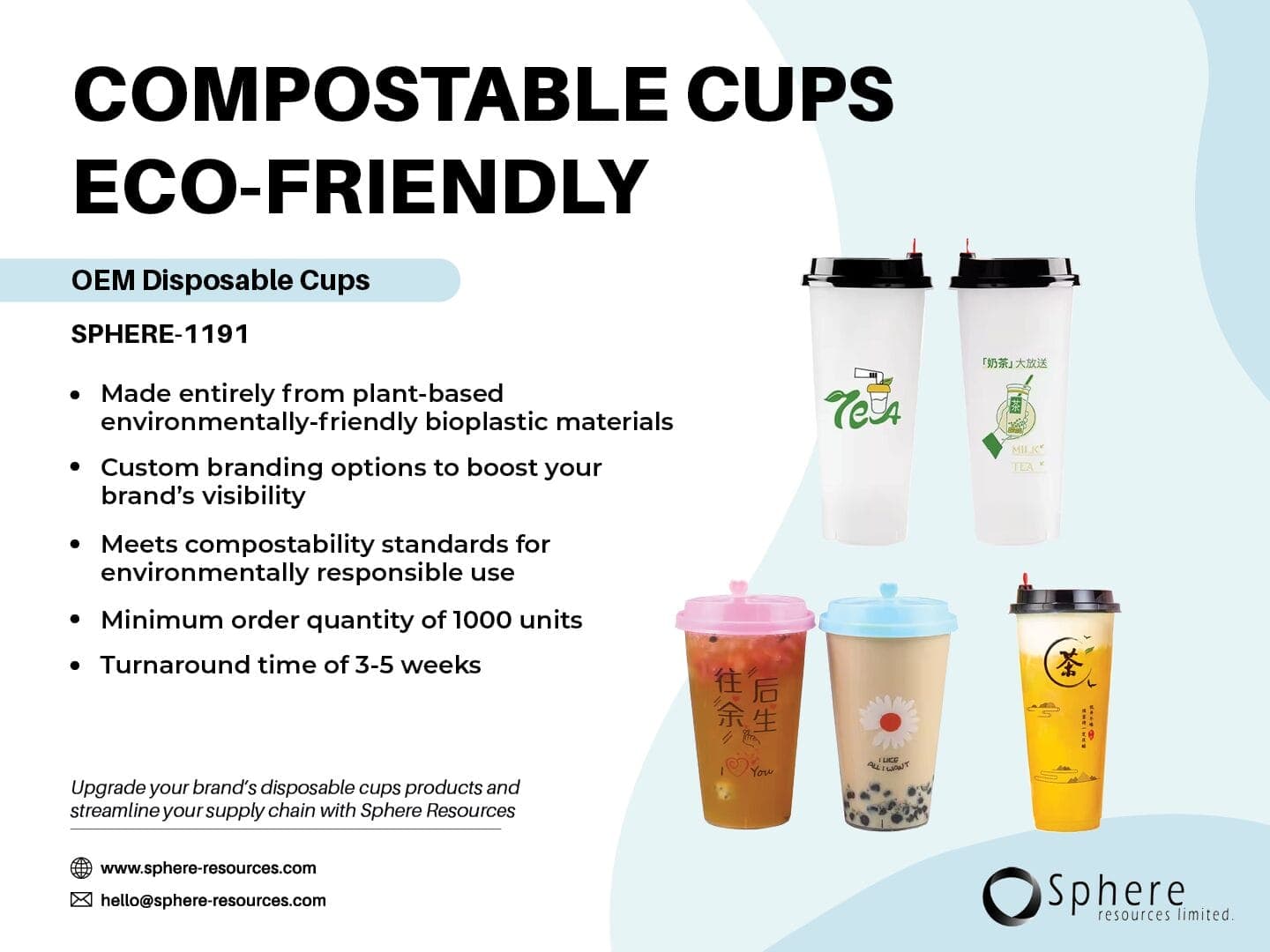 Reusable Plant-Based Compostable Cup promotional graphic
