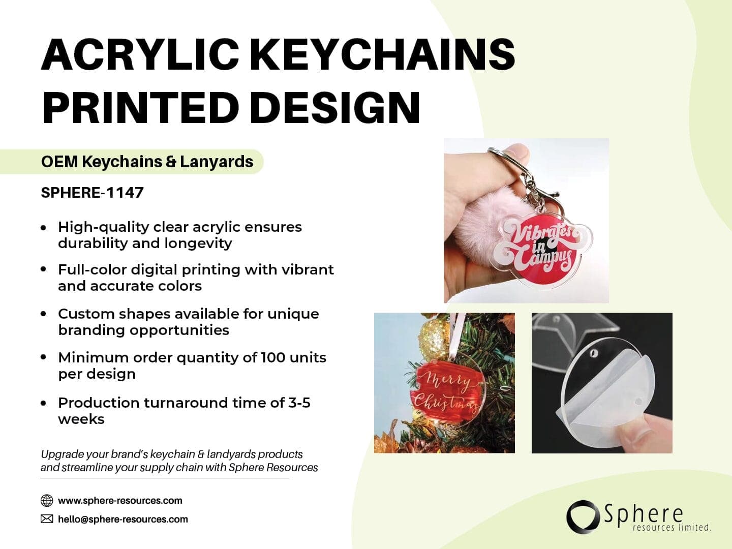 Custom Acrylic Keychain promotional graphic