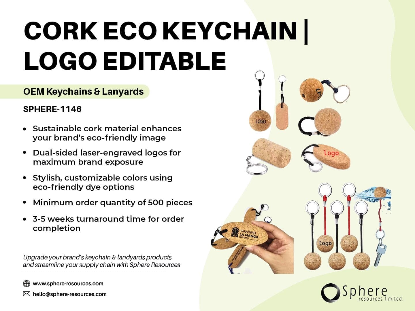 Custom Cork Keychain promotional graphic