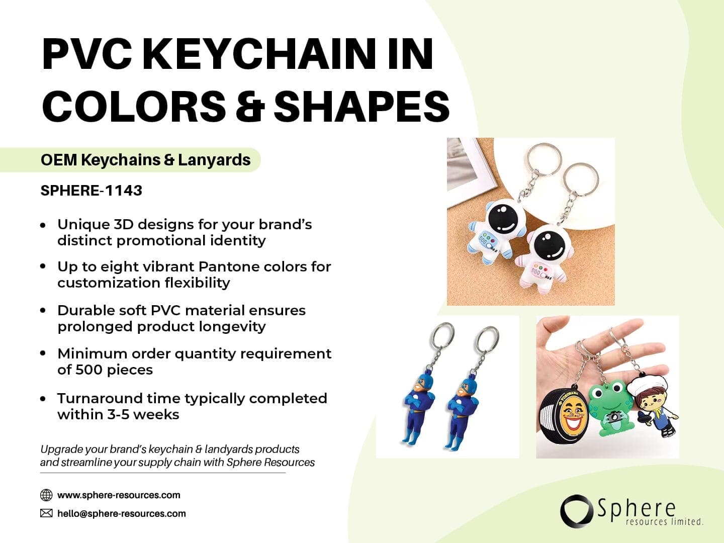 Custom Molded Soft PVC Keychain promotional graphic