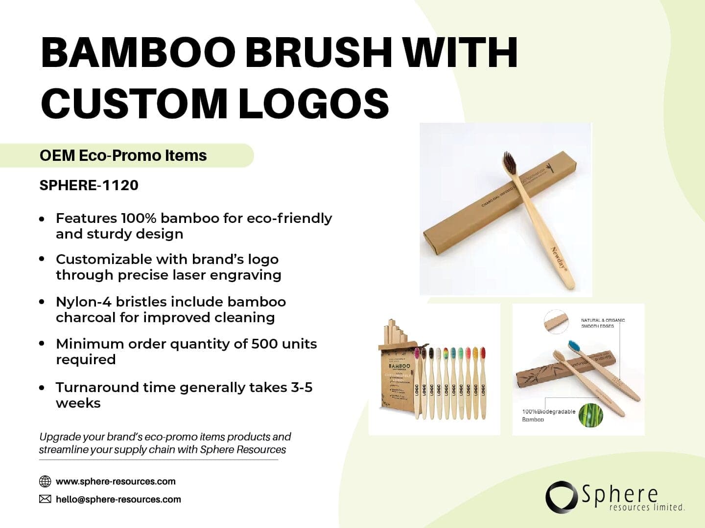 Custom Bamboo Toothbrush promotional graphic