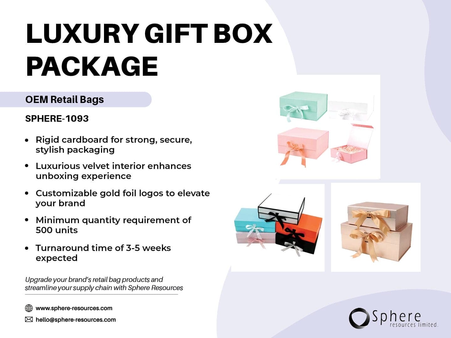 Magnetic Gift Box with Ribbon Tie promotional graphic
