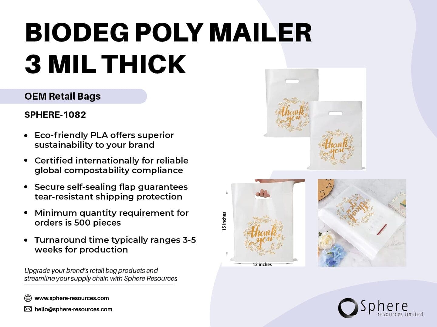 Biodegradable Poly Mailer promotional graphic
