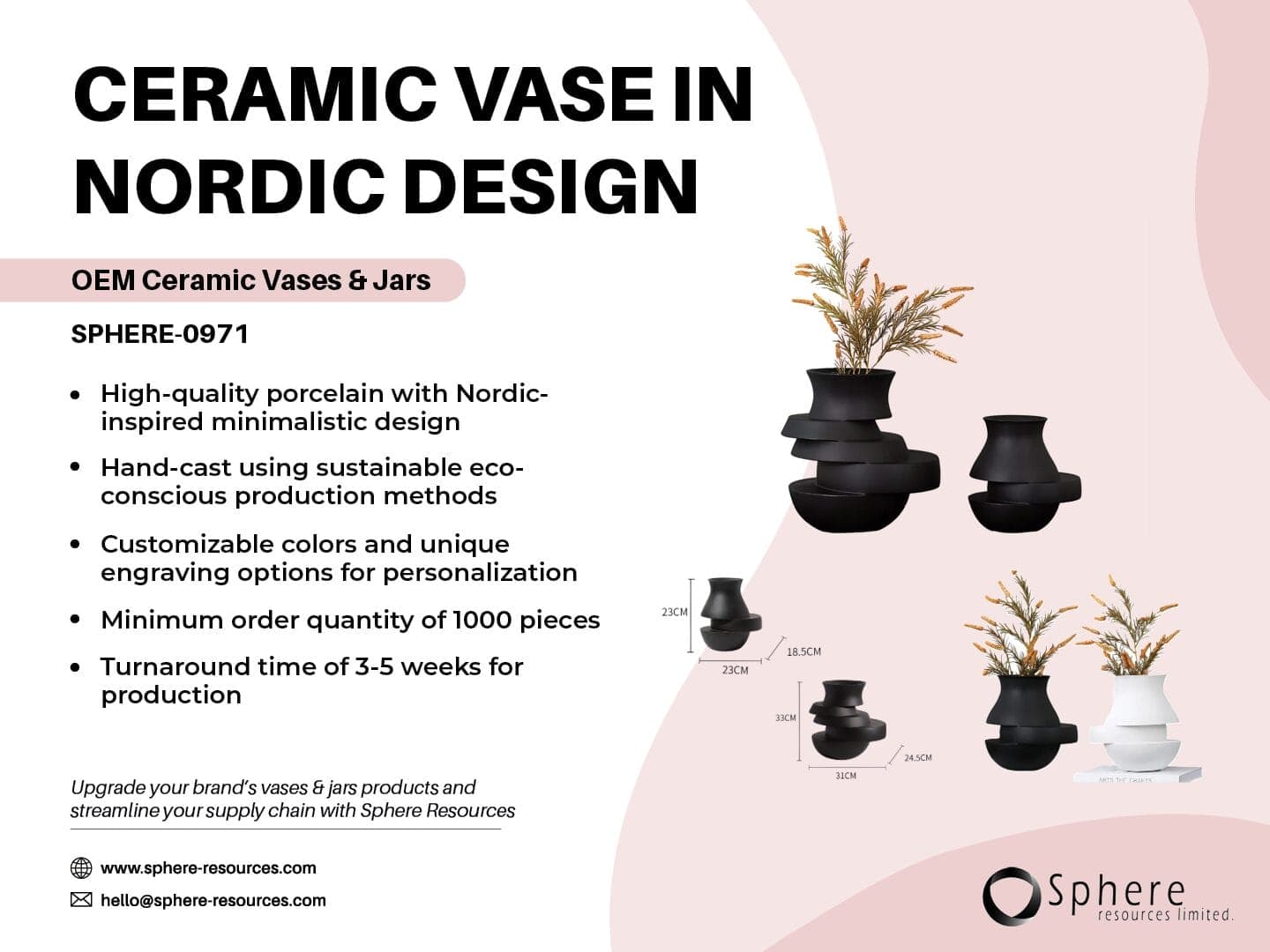 Nordic Ceramic Vase promotional graphic