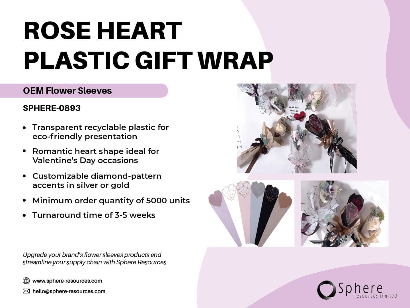 Diamond Heart-Shaped Single Rose Sleeve promotional graphic