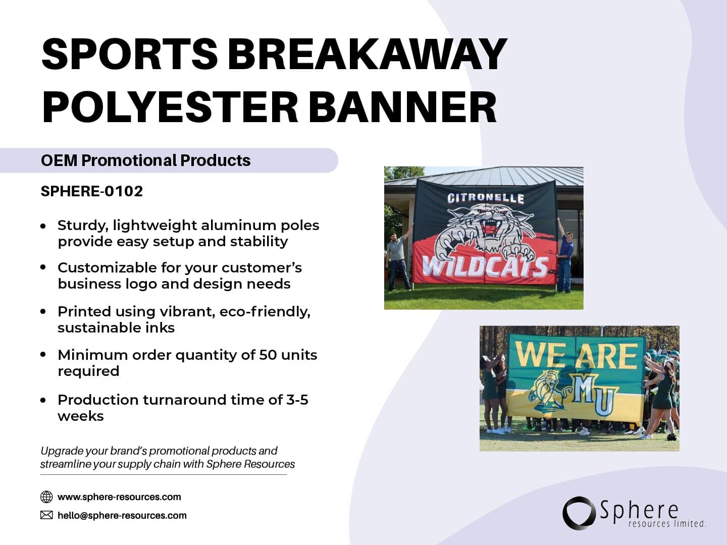Custom Polyester Breakaway Banner promotional graphic