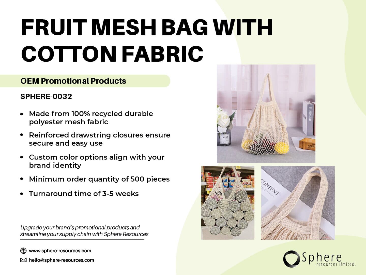 Washable Mesh Fruit Bag promotional graphic