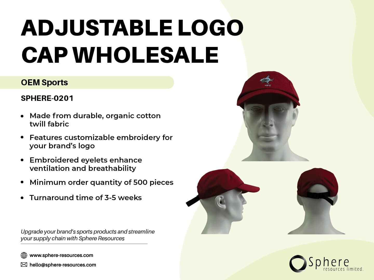 Custom 6-Panel Embroidered Baseball Cap promotional graphic