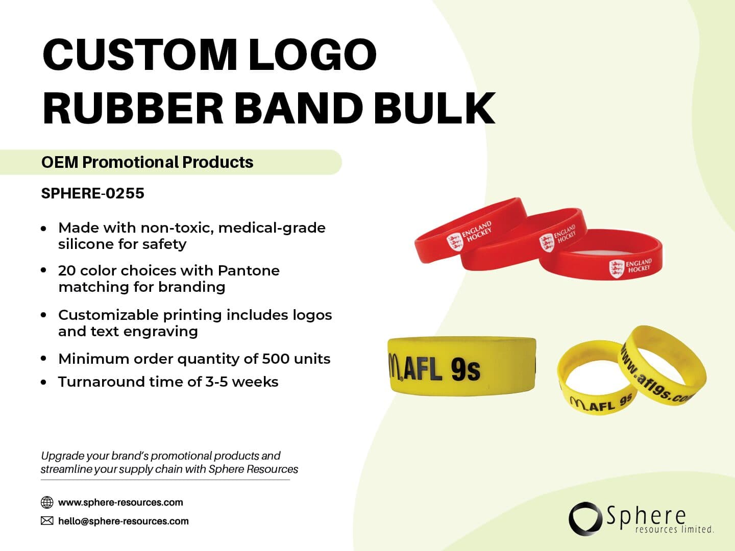 Custom Silicone Wristband promotional graphic