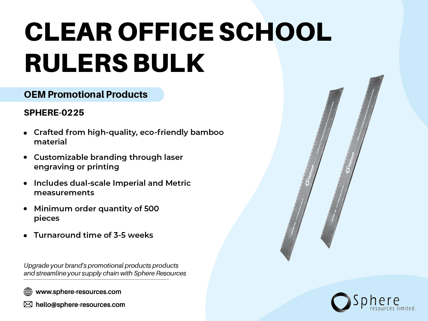 Custom Clear Plastic Ruler promotional graphic