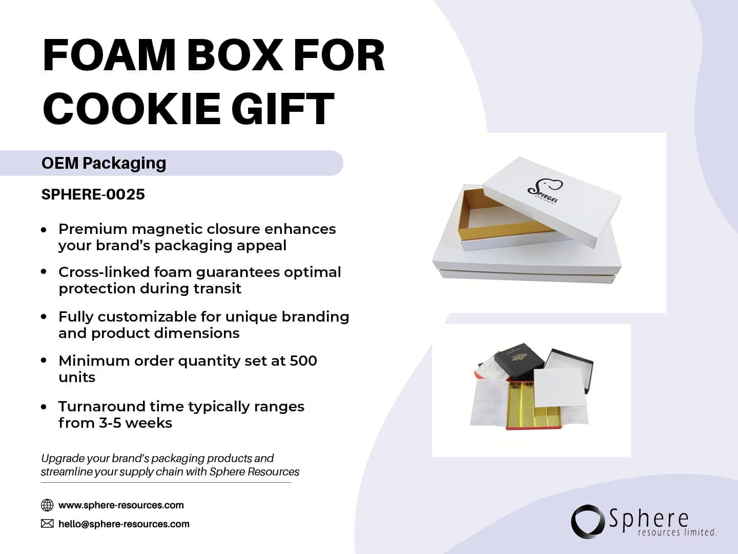 Custom Gift Box with Foam Insert promotional graphic