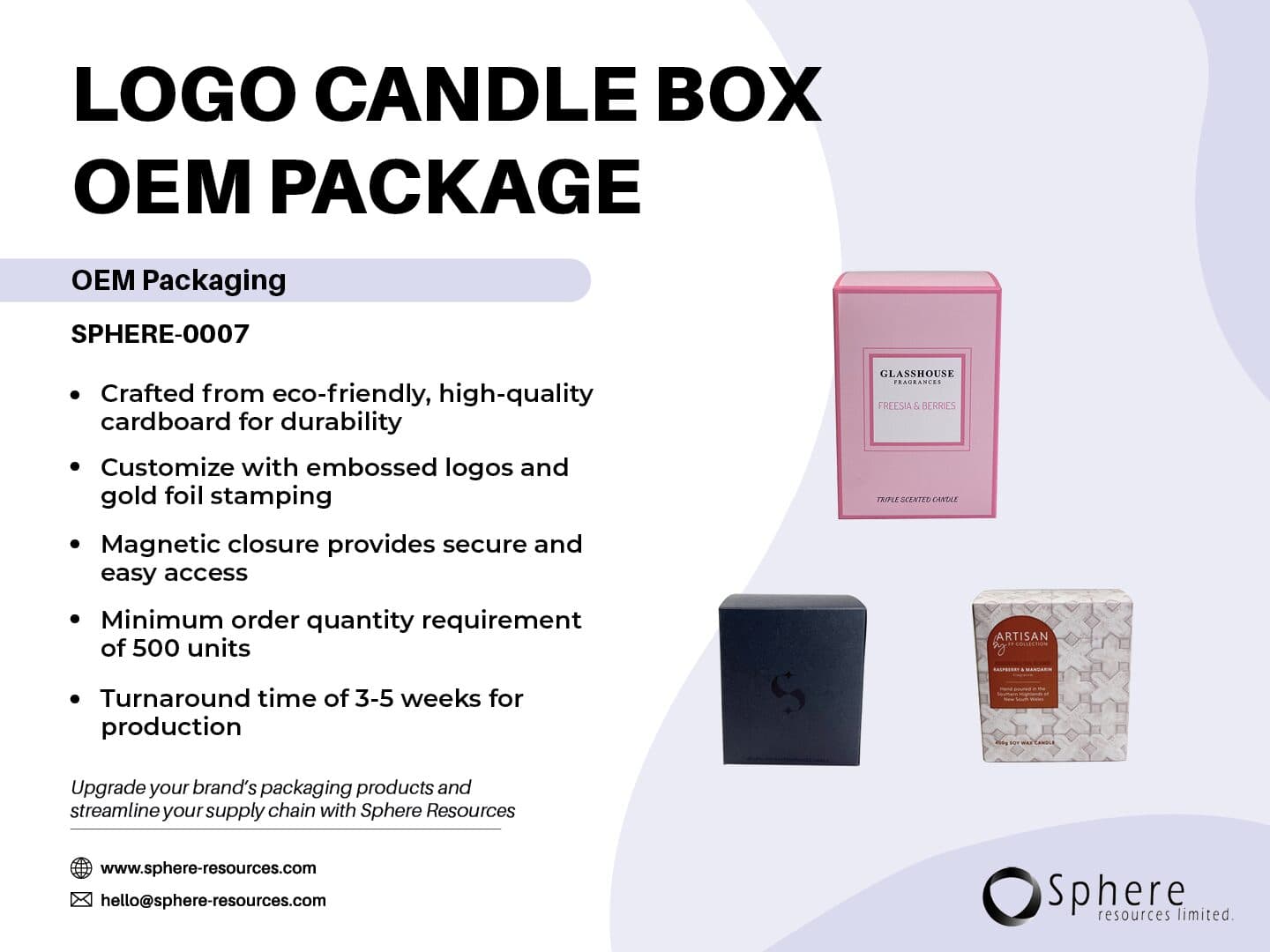 Custom Printed Candle Packaging Box promotional graphic