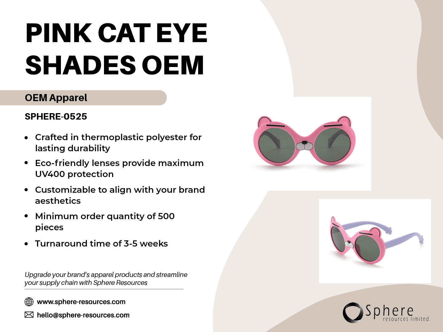 Custom Cat Frame Sunglasses promotional graphic