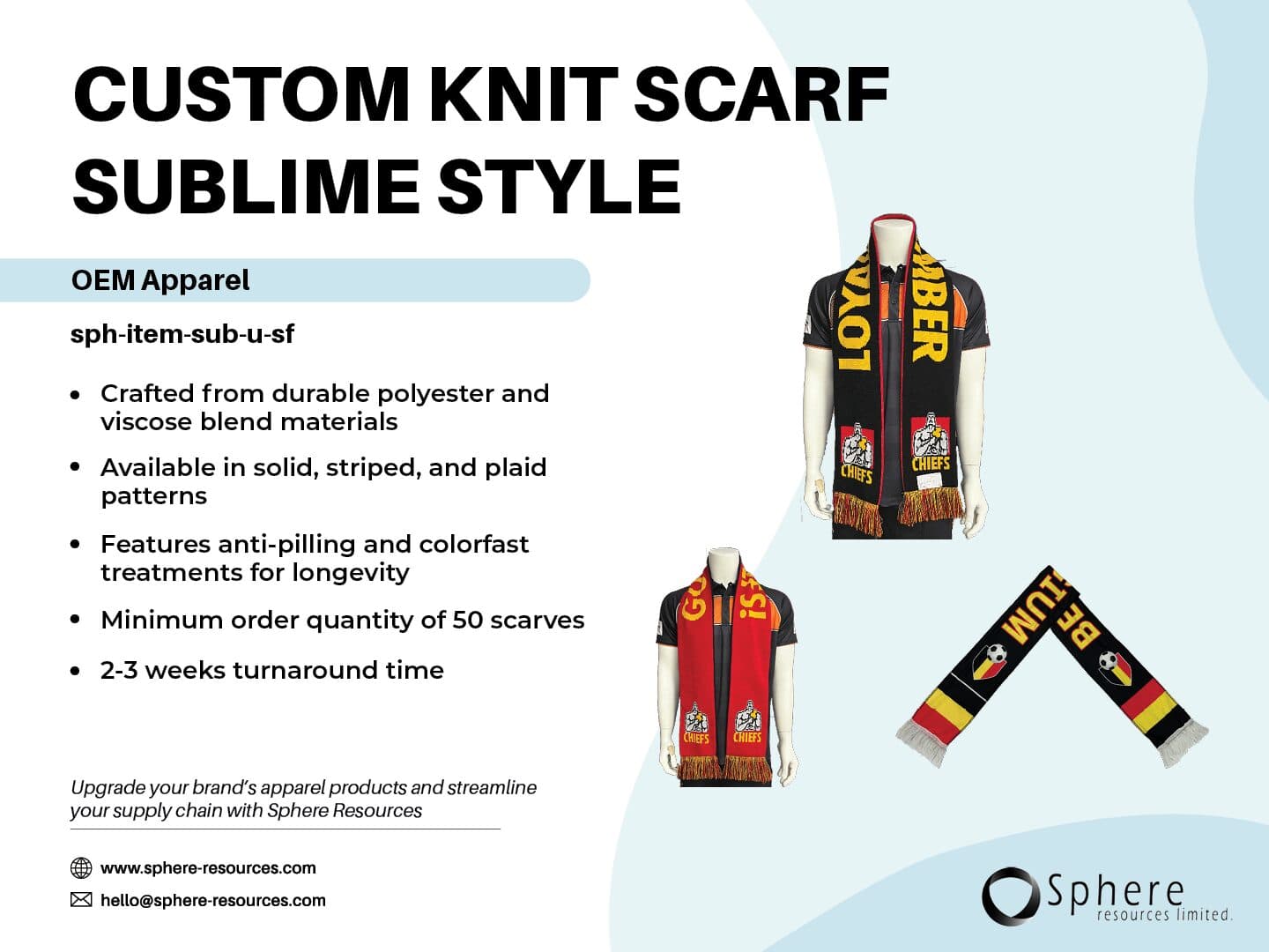 Custom Knitted Scarf promotional graphic