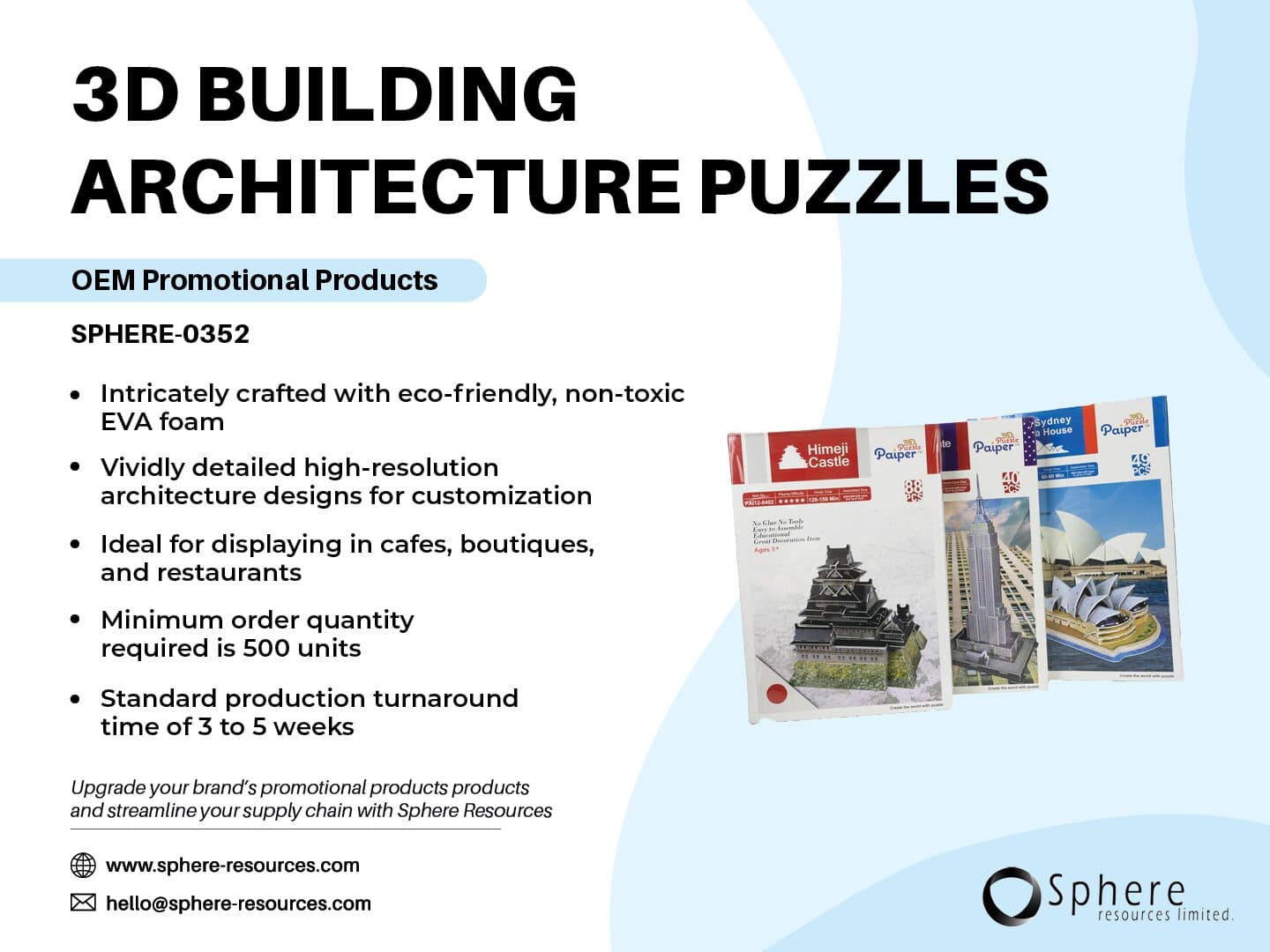 Famous Architecture 3D Puzzle Building Set promotional graphic
