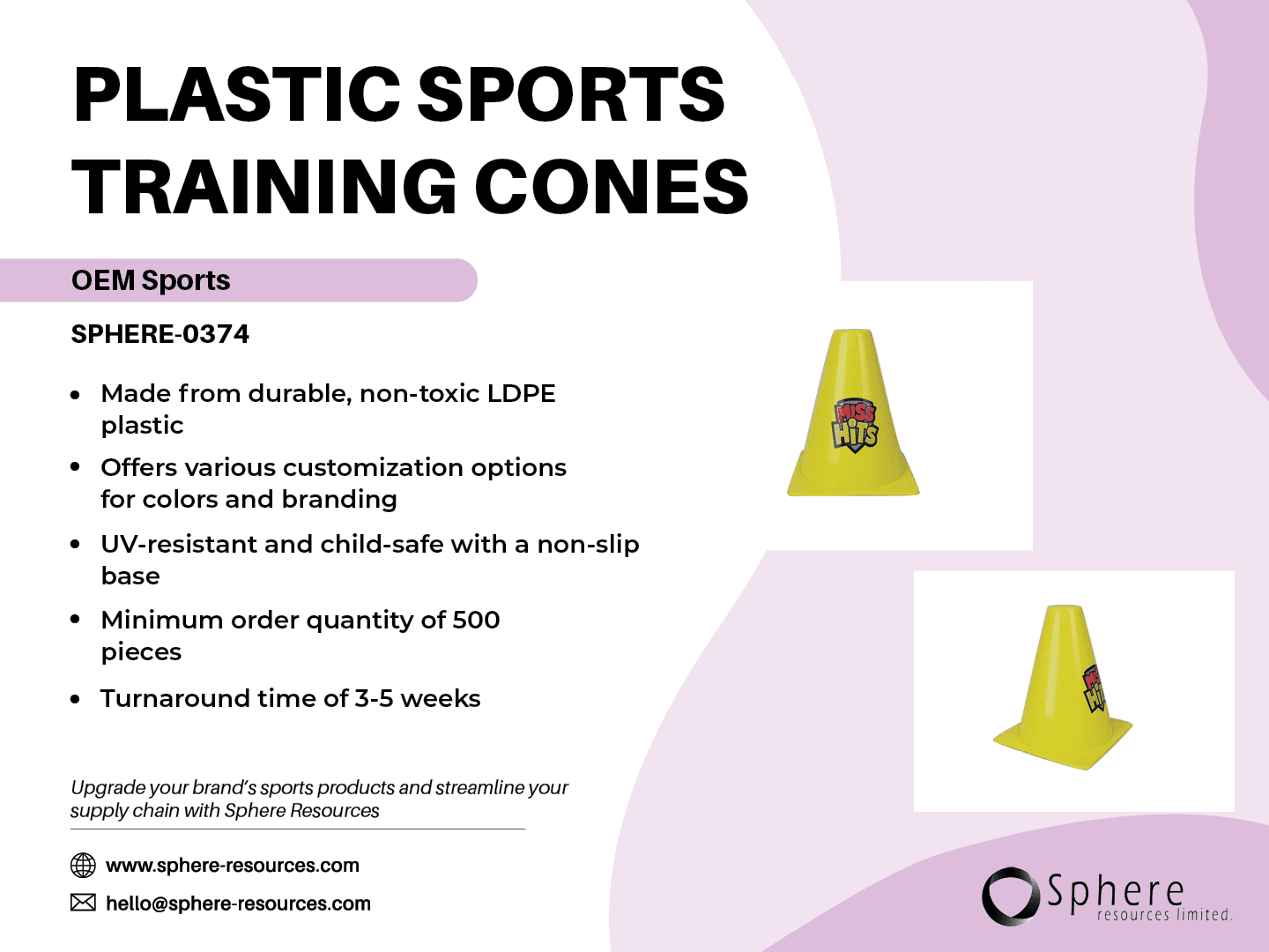 Custom Soft Plastic Training Cone promotional graphic