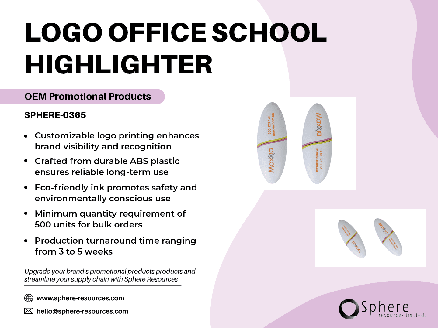 Custom Multicolor Highlighter promotional graphic