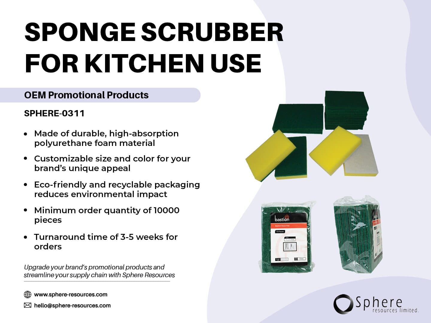 Multiuse Kitchen Cleaning Sponge promotional graphic