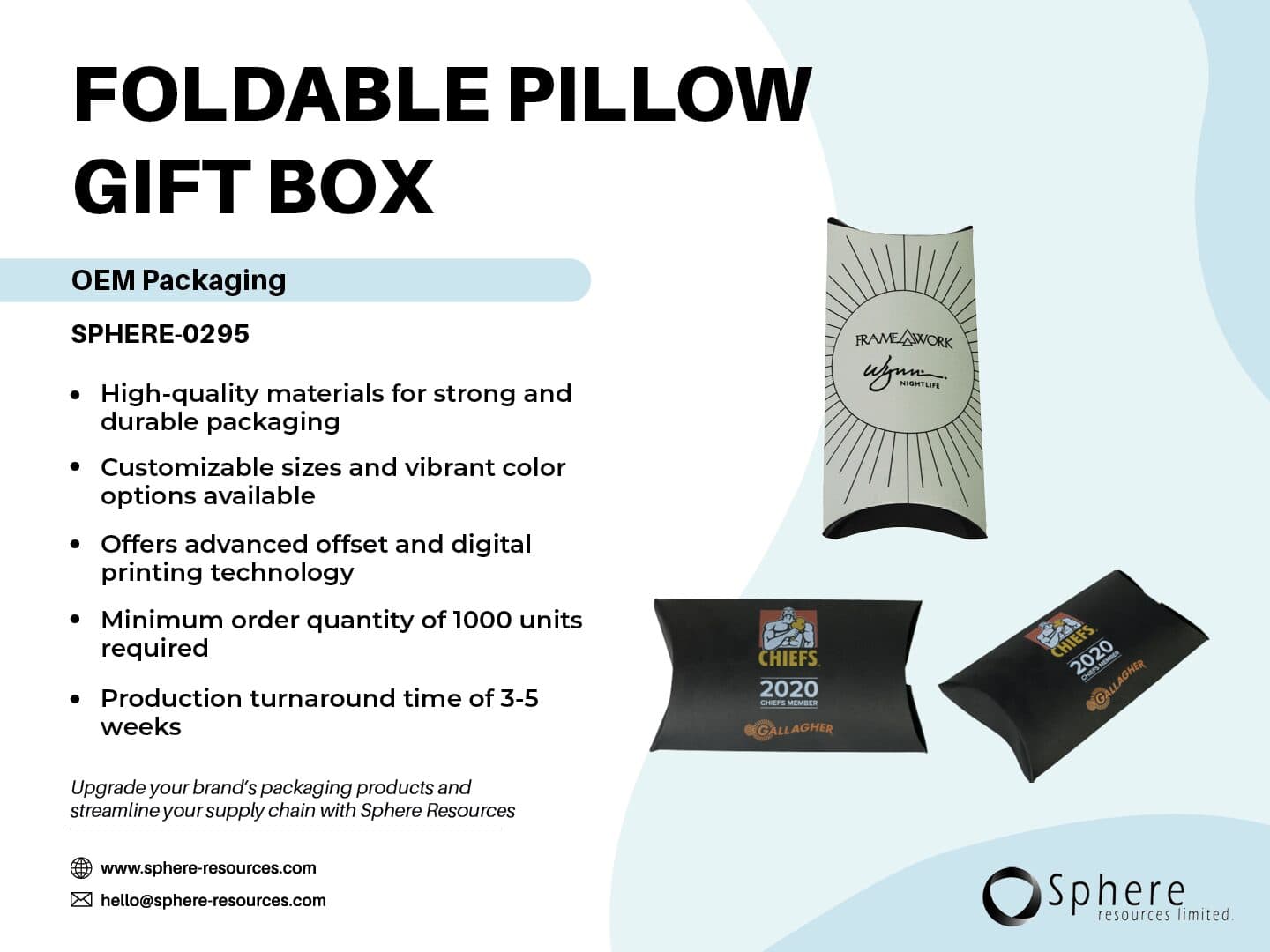 Custom Pillow Shape Gift Box promotional graphic