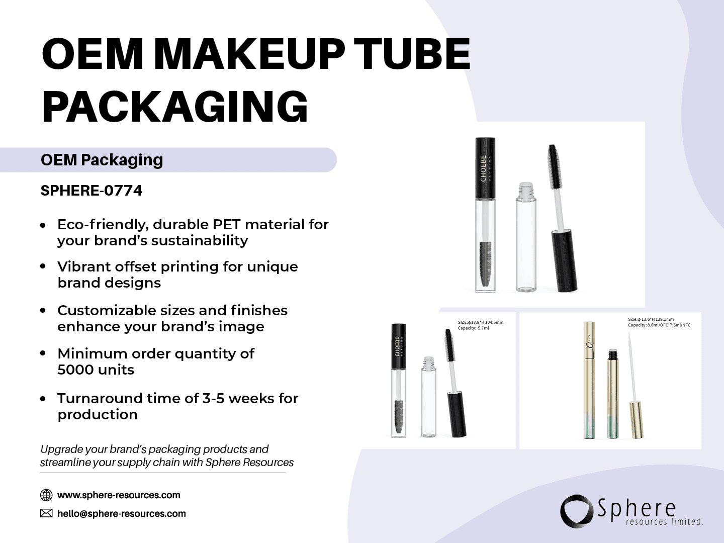 Custom Slim Double-Wall Makeup Tube promotional graphic