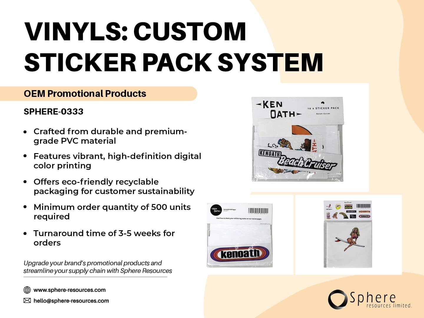 Custom Waterproof UV-Resistant Vinyl Sticker promotional graphic