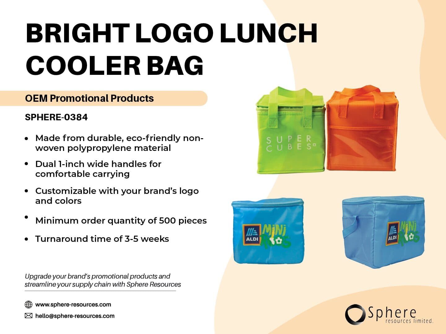 Custom Non-Woven Insulated Lunch Bag promotional graphic