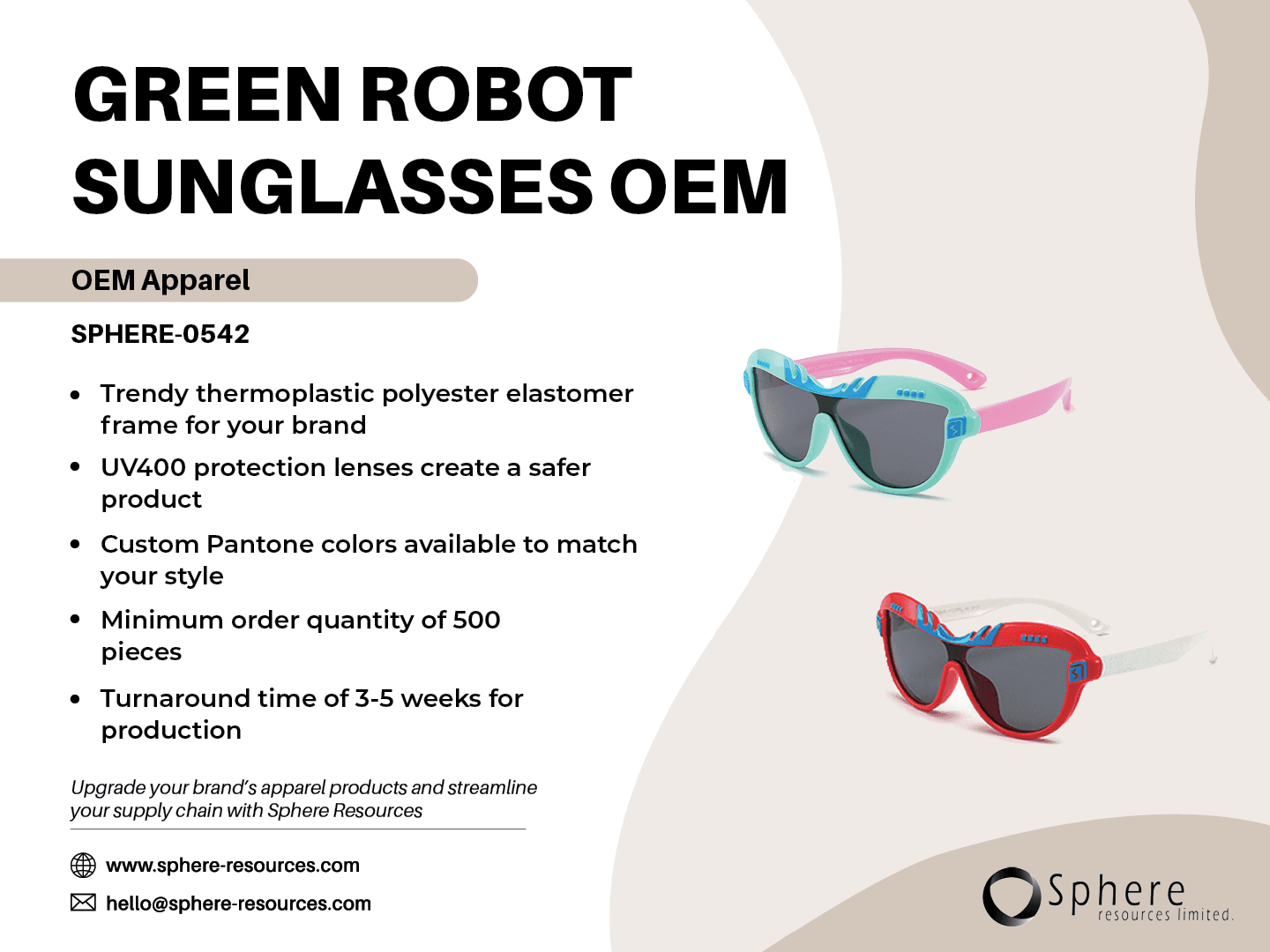 Custom Robot-Shaped Sunglasses promotional graphic