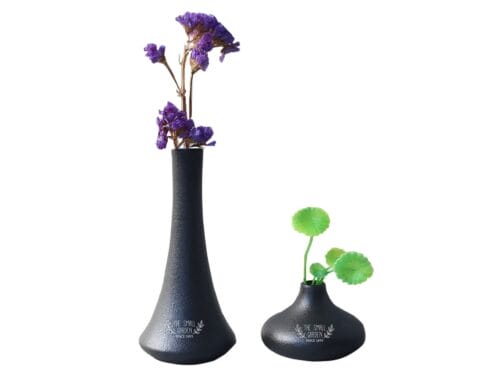Contemporary Matte Black Ceramic Bud Vase