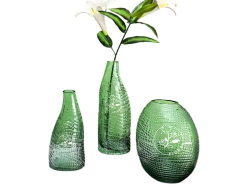 Luxury Crooked Mouth Clear Glass Vase_SPHERE-0966