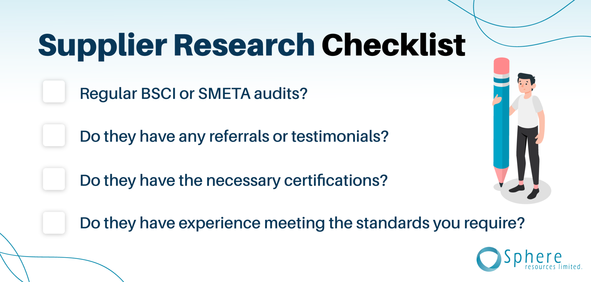 Supplier research checklist for quality assurance in China